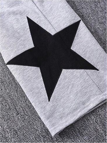 Girl's Star Graphic Sweatpants Elastic Waist Wide Leg Track Pants Casual Sports Long Trousers in Saudi Arabia