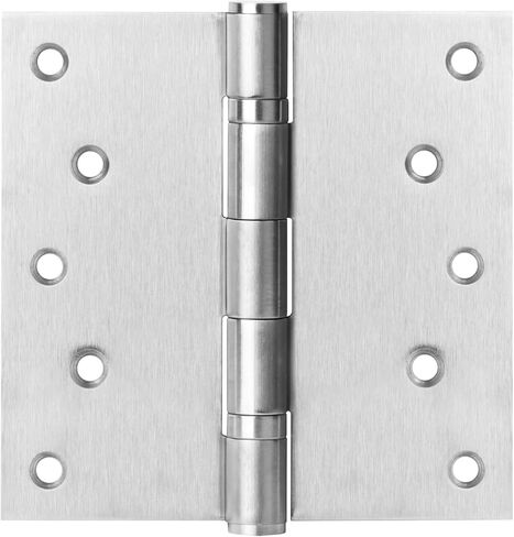 4 x 4 inches Door Hinges, 3 mm Thickness Brushed Polished 201 Stainless Steel Butt Hinge with 8 mounting Holes, Load 110 lb Each One, Ball Bearing (4 Pack) in Saudi Arabia
