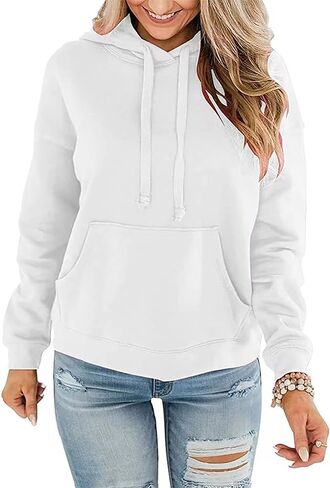 Women's Casual Hoodies Long Sleeve Sweatshirts Hoodies for Women Winter Fall Outfits Red Hoodie Loose Sweatshirts in Kuwait