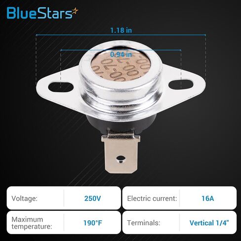 BlueStars 47-22861-01 Limit Switches Replacement L350 Furnace Bimetal Thermostat Switch 250V/10A Used for Gas Furnace Microwave Refrigerator and General Electrical Equipment Supplies in Saudi Arabia