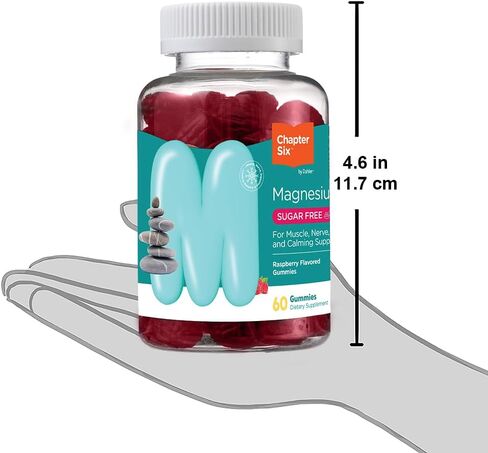 Zahler Chapter Six Magnesium Sugar Free Gummies, for Muscle, Nerve and Calming Support, 60 Raspberry Flavored Gummies. in Saudi Arabia