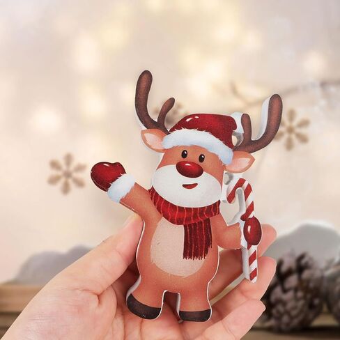 3pcs Christmas Wooden Santa Decorations Winter Tiered Tray Decor Christmas Table Decor for Mantel Shelf Tabletop Office (Santa Claus) in Saudi Arabia