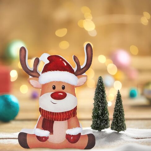 3pcs Christmas Wooden Santa Decorations Winter Tiered Tray Decor Christmas Table Decor for Mantel Shelf Tabletop Office (Santa Claus) in Saudi Arabia