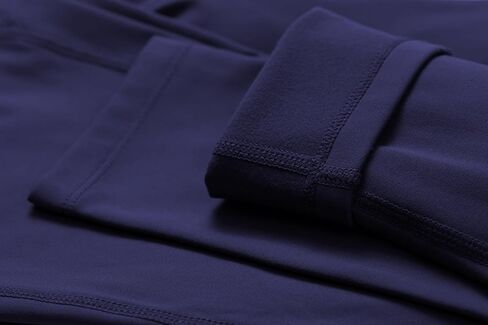 سراويل نسائية مبطنة بالصوف مع جيوب للتمرين في الشتاء الحراري عالية الخصر 28 بوصة سراويل يوغا دافئة ضيقة بطول كامل in Kuwait