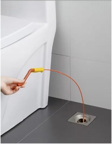 Drain Remover Super Pack: 5 rods + 2 replaceable handles. Perfect for clearing blockages in sinks, pipes, and bathrooms. 24.8" length with a rotating handle for effortless cleaning. in Saudi Arabia
