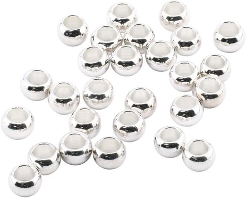 Beadalon Crimp Beads, Size #2, 1.5 mm/.059 in, I.D., 2.5 mm/.098 in, O.D., Silver Plated, 1.5 g/.05 oz, Approx. 45 pc in Saudi Arabia
