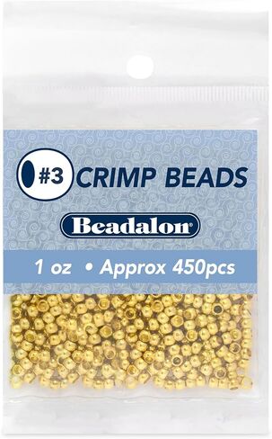 Beadalon Crimp Beads, Size #2, 1.5 mm/.059 in, I.D., 2.5 mm/.098 in, O.D., Silver Plated, 1.5 g/.05 oz, Approx. 45 pc in Saudi Arabia