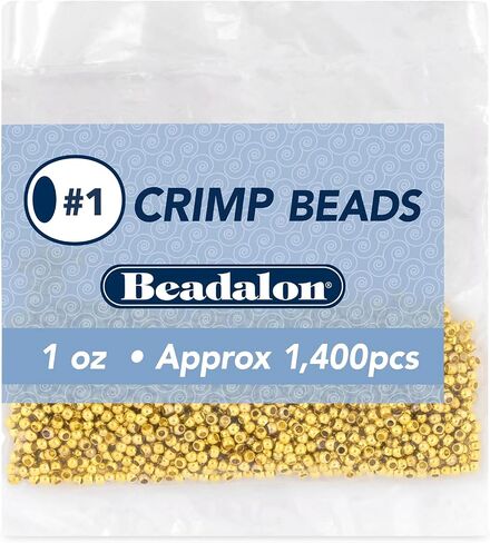 Beadalon Crimp Beads, Size #2, 1.5 mm/.059 in, I.D., 2.5 mm/.098 in, O.D., Silver Plated, 1.5 g/.05 oz, Approx. 45 pc in Saudi Arabia