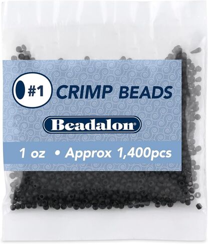 Beadalon Crimp Beads, Size #2, 1.5 mm/.059 in, I.D., 2.5 mm/.098 in, O.D., Silver Plated, 1.5 g/.05 oz, Approx. 45 pc in Saudi Arabia