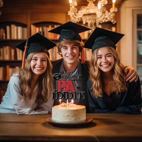 RN I Did It Cake Topper, Congrats RN, Earned It, Nursing School Graduation Party Decorations, Black & Red in Saudi Arabia