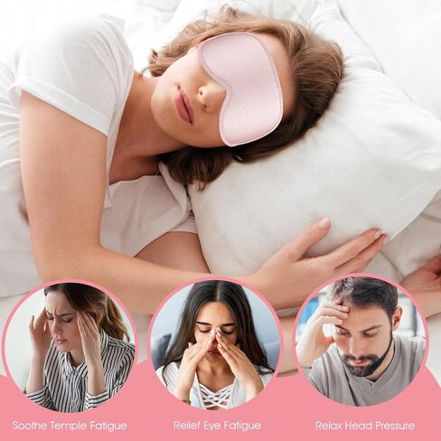 قناع النوم WLLHYF، قناع العين النوم العميق ستيريو ثلاثي الأبعاد، أغطية لطيفة للعين الخفيفة، قناع عين مريح للنوم أثناء الليل، غطاء ظلال عيون قابل للتعديل لقيلولة السفر (أسود) in Saudi Arabia
