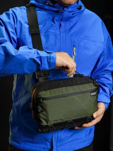 حقيبة حبال TACTICAL GEEK Cache L4 EDC، حقيبة كتف خفيفة الوزن، حقيبة صدر للسفر عالية السعة 2.9 لتر، حقيبة بحزام واحد للسفر غير الرسمي، والمشي لمسافات طويلة، والرياضات الخارجية (أسود) in Kuwait