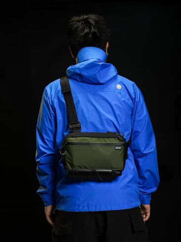 حقيبة حبال TACTICAL GEEK Cache L4 EDC، حقيبة كتف خفيفة الوزن، حقيبة صدر للسفر عالية السعة 2.9 لتر، حقيبة بحزام واحد للسفر غير الرسمي، والمشي لمسافات طويلة، والرياضات الخارجية (أسود) in Kuwait