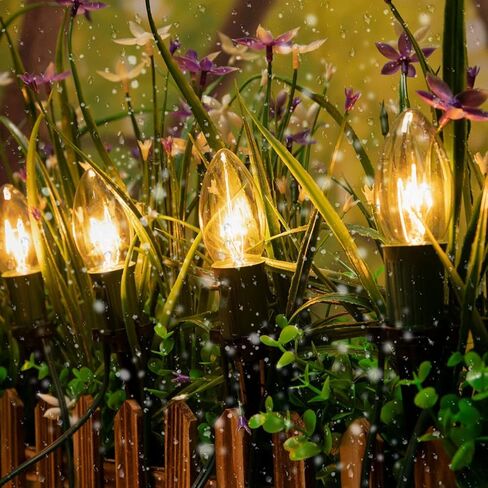 25 Pack Christmas Red Replacement Bulb, C9 Ceramics Red Christmas Light Bulb for Indoor Outdoor Patio Christmas Halloween Party String Lights, 7 Watt Red Night Light, C9/E17 Intermediate Base in Kuwait