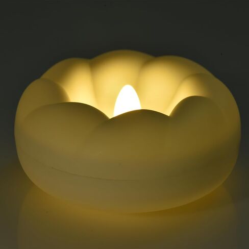 3"White Flameless Led Floating Candles, Plastic Battery Operated Flickering Waterproof Tealights Long Lasting 200H+ for Cylinder Vases, Centerpieces at Wedding, Party, Pool, Holiday (6pack) in Saudi Arabia