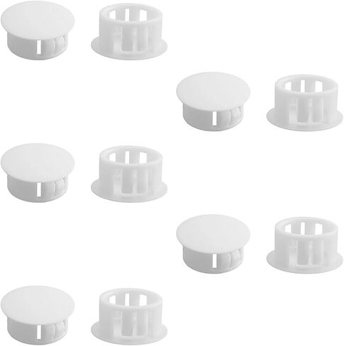 10Pcs White Hole Plugs 19mm (3/4") White Plastic Hole Plugs White Plastic Plugs for Holes Hardware Plugs Cabinet Hole Plugs Screw Hole Plugs Plastic Plugs for Holes in Saudi Arabia