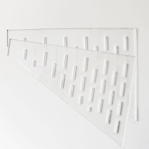 رف بديل PIAOLGYI لـ IKEA Detolf، أرفف زاوية أكريليك مثلثة وملحقات أرفف إضافية متوافقة مع خزانة IKEA Detolf الزجاجية، 11 بوصة × 15 بوصة (7 مم) ﻿ in Kuwait
