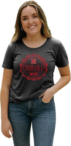Blue 84 Women's NCAA Officially Licensed Tri-Blend T-Shirt Emblem in Saudi Arabia