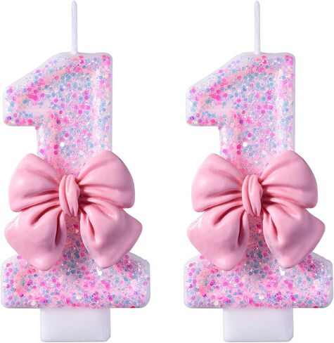11th Birthday Candles, Pink 11 Year Old Number Birthday Candles, Happy Birthday Party Cake Topper Decoration Gifts for Girls in Saudi Arabia