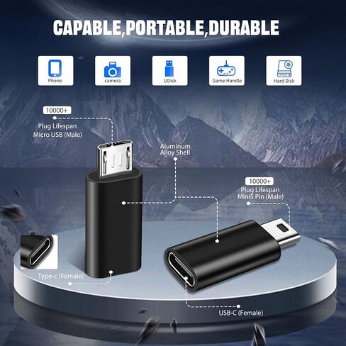 4 عبوات 【USB C ذكر إلى Lightning】&】محول Lightning إلى USB C أنثى، يدعم الشحن السريع PD ونقل البيانات، غير مناسب للصوت/OTG، ينطبق على iPhone 15 Pro Max Plus/14/13/12، iPad إلخ in Kuwait