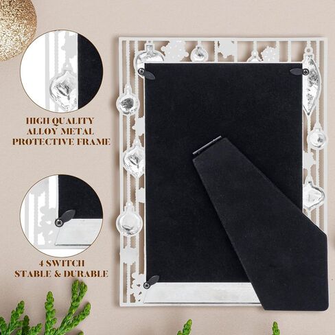 LARAINE Picture Photo Frame 5x7 Metal 2024 Christmas High Definition Glass Display Pictures for Tabletop Home Decorative Holiday Gift (2024) in Saudi Arabia