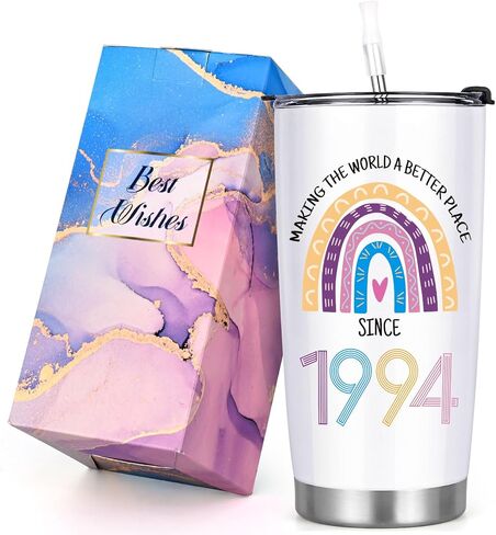 GINGPROUS 30th Birthday Gifts for Women, 1994 Birthday Gifts for Women, 30 Year Old Birthday Gifts, 30th Birthday Gift Ideas, 30th Birthday Decoration, 20oz Stainless Steel Insulated Tumbler with Lid in Saudi Arabia