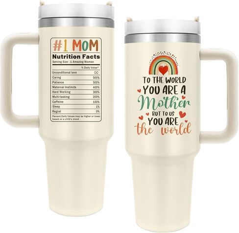 Christmas Birthday Gifts for Mom, Mom Birthday Gifts, Mom Gifts Tumbler, Gifts for Mom, Mom Gifts for Birthday, Christmas, Mom Tumbler Cup (40 oz, with Lid and Straw) in Saudi Arabia