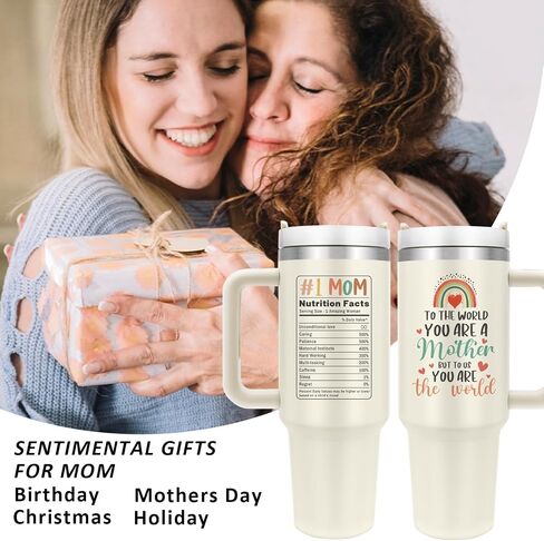 Christmas Birthday Gifts for Mom, Mom Birthday Gifts, Mom Gifts Tumbler, Gifts for Mom, Mom Gifts for Birthday, Christmas, Mom Tumbler Cup (40 oz, with Lid and Straw) in Saudi Arabia