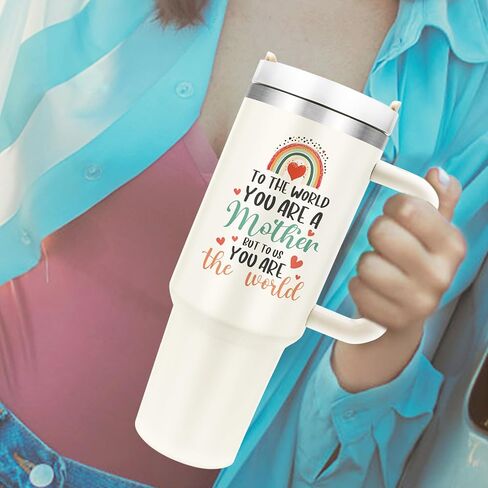 Christmas Birthday Gifts for Mom, Mom Birthday Gifts, Mom Gifts Tumbler, Gifts for Mom, Mom Gifts for Birthday, Christmas, Mom Tumbler Cup (40 oz, with Lid and Straw) in Saudi Arabia