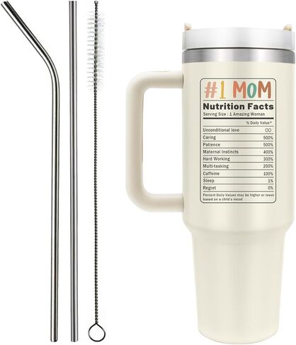 Christmas Birthday Gifts for Mom, Mom Birthday Gifts, Mom Gifts Tumbler, Gifts for Mom, Mom Gifts for Birthday, Christmas, Mom Tumbler Cup (40 oz, with Lid and Straw) in Saudi Arabia