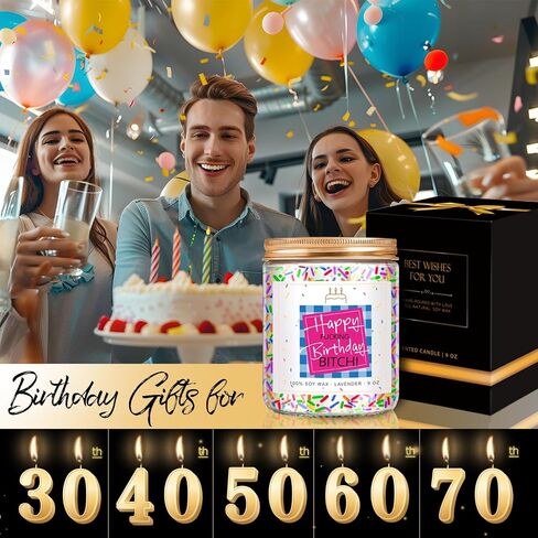 هدايا عيد ميلاد للنساء والرجال، شمعة عيد ميلاد سعيد مضحكة، أفكار هدايا عيد ميلاد أفضل صديق، هدايا شموع عيد ميلاد لها ولها، عيد ميلاد سعيد F*ucking B*Itch Candle in Saudi Arabia