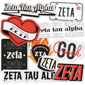 Desert Cactus Zeta Tau Alpha Stickers Decal Laptop Water Bottle Car (Rock & Roll Sheet)