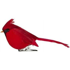RAZ Imports - 4 Inch Red Cardinal Clip on Bird