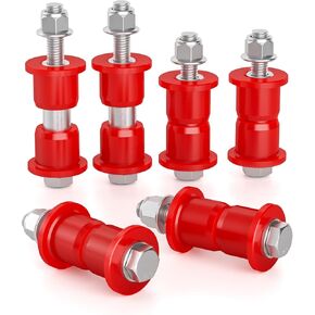 Ezgo RXV Front Bushing Kit with Screws, Golf Cart Front A ARM Polyurethane Bushings and Sleeves for 2008-Up EZGO RXV Electric and Gas, GolfCart Suspension Replace Parts 608086 601340 602085