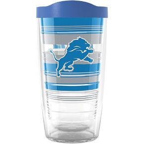 Tervis Traveler NFL Detroit Lions - كوب سفر Hype Stripes ثلاثي معزول يحافظ على المشروبات باردة وساخنة، 30oz، من الفولاذ المقاوم للصدأ