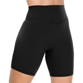UEU No Front Seam 5"/8"/10", High Waisted Sports Shorts for Women with Tummy Control, Workout Gym Running Yoga Shorts