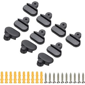 uxcell 4Pcs Zinc Alloy Mirror Floating Glass Clip Set Wall Mounted Mirrors Bracket, Mirror Glass Hanging Bracket, Glass Mounting Round Clips, Bathroom Mirror Fix Kit