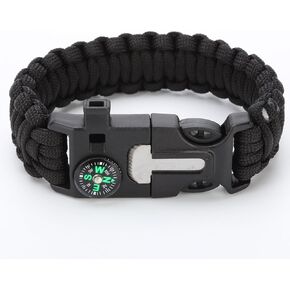 Seven-core Umbrella Rope Braided Five-in-one Bracelet Compass Survival Hand Rope Outdoor Mountaineering Camping Emergency Life-Saving Bracelet