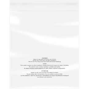iMailer - 200 Count - 5" x 7" Small Clear Poly Bags with Suffocation Warning Self Seal 1.6 Mil for Clothing, Bakery, Gifts - Resealable Adhesive, Not Strong