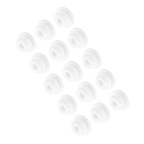 MECCANIXITY 4pcs T-Shaped Silicone Plugs 39.3mm 1-1/2 Inch Dia Snap in Plug Hole Seal Cover Round Rubber Stopper for Kitchen Rubber Bulkheads Waterproof Sealing Plugs White