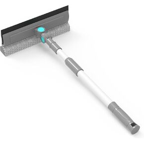 Window Squeegee for Home, 2-in-1 Squeegee for Window with Telescopic Extension Pole 20"-30", Professional Window Cleaner with Multiple Angles, Window Washer for Car Windshield, Glass Cleaning