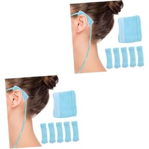 Healeved 12 Pcs Mask Glasses Ear Pads Oxygen Tubing Ear Pads Ear Pain Cannula Comfort Cushions Eyeglass Ear Sleeves Oxygen Pipe Ear Protection Travel Polyester Hanging Ears Protective pad