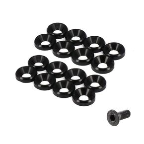 100Pcs M4 Black Socket Head Washer, Anodized Aluminum Alloy, Head Washers for Screw RC/FPV/PC/Drone/Mechanical Accessories Model Parts (M4 Socket Head Washer,Black,100)