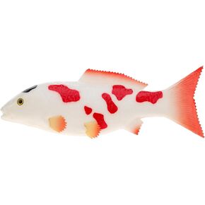 Gresorth 13.8 inch Fake Big Carp Decoration Artificial Fish Wall Hanging Lifelike Animal Toy for Home Kitchen Shop Restaurant Christmas Show - White