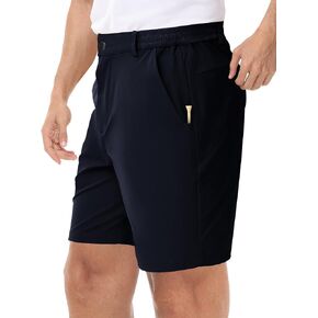 LUSHENUNI Men’s Golf Shorts Stretch Quick Dry 7" Lightweight Hiking Casual Dress Athletic Shorts with Zipper Pockets in Saudi Arabia