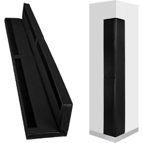 Wall Corner Guards & Edge Protector, Heavy Duty Wall Corner Protective Safety Padding, All-Weather 2 Sides Corner Pad for Gyms, Basketball Court, Playrooms, Garages,etc. (Black, 6FT Tall 6in Sides)