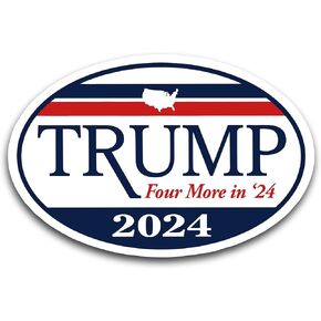 Trump Sticker, 5.5 x 3.5 Inches Donald Trump Car Sticker, Make America Great Again Trump 2024, Save America, Trump Stickers for Cars, Durable Waterproof Trump 2024 Sticker
