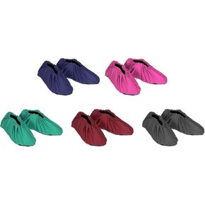 PATIKIL Shoe Covers, 5 Pairs Reusable Non Slip Shoe Covers Thickened Washable Boot Shoe Protector Cover for Indoors Household, Multicolored in Kuwait