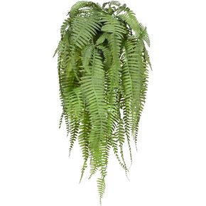 Small Fake Hanging Plant Realistic Artificial Fern Plants Wall Decor for Floating Shelves Indoor Outdoor Shelf Decoration Green Pack of 2 22Inch Long