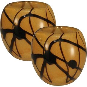 Dale Tiffany Art Glass Collection Candle Holder, Golden